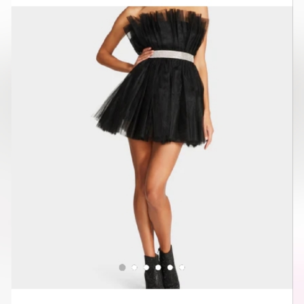 Black Ruffled Tiered Mini Skirt